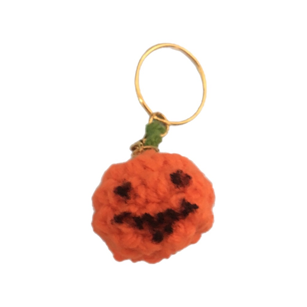 Crochet Jack O Lantern Keychain